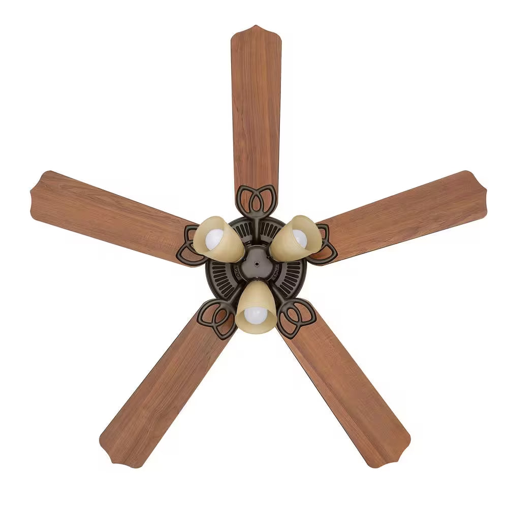 Brookhurst 52 In. LED Indoor Oil Rubbed Bronze Ceiling Fan with Light Kit
