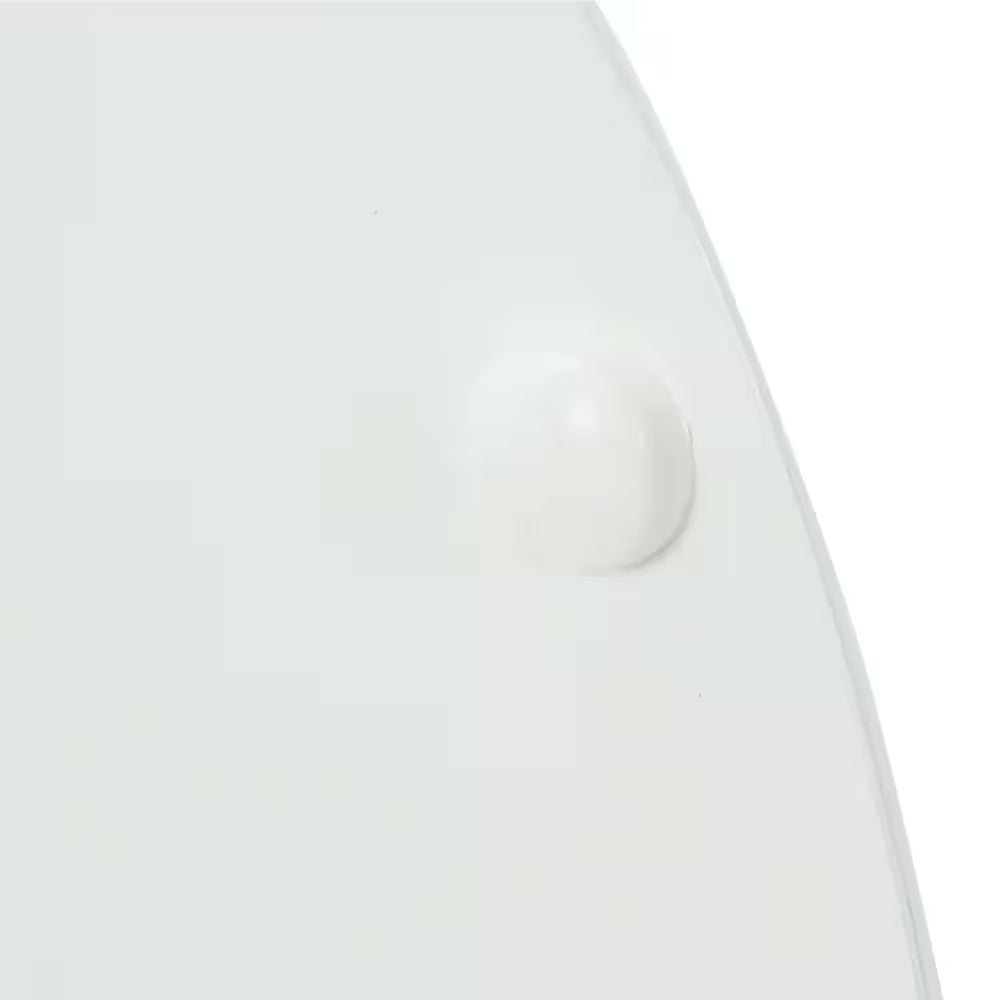 Round Enameled Wood Toilet Seat in White