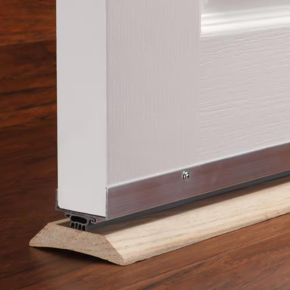 36 In. Silver Aluminum U-Shape Screw-On under Door Seal