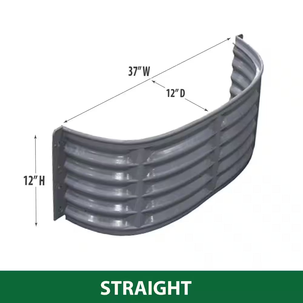 37 In. W X 12 In. D X 12 In. H Straight Plastic Area Window Well