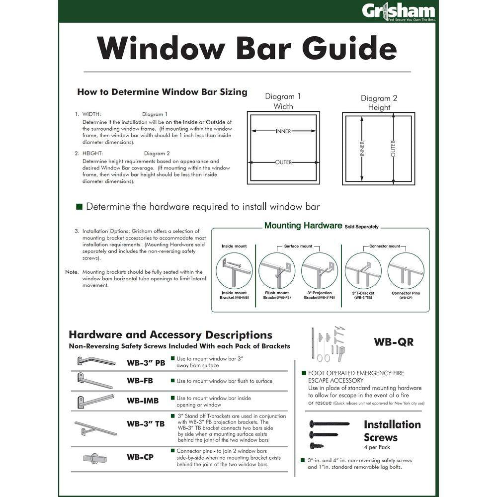 24 In. X 54 In. Spear Point Window Guard