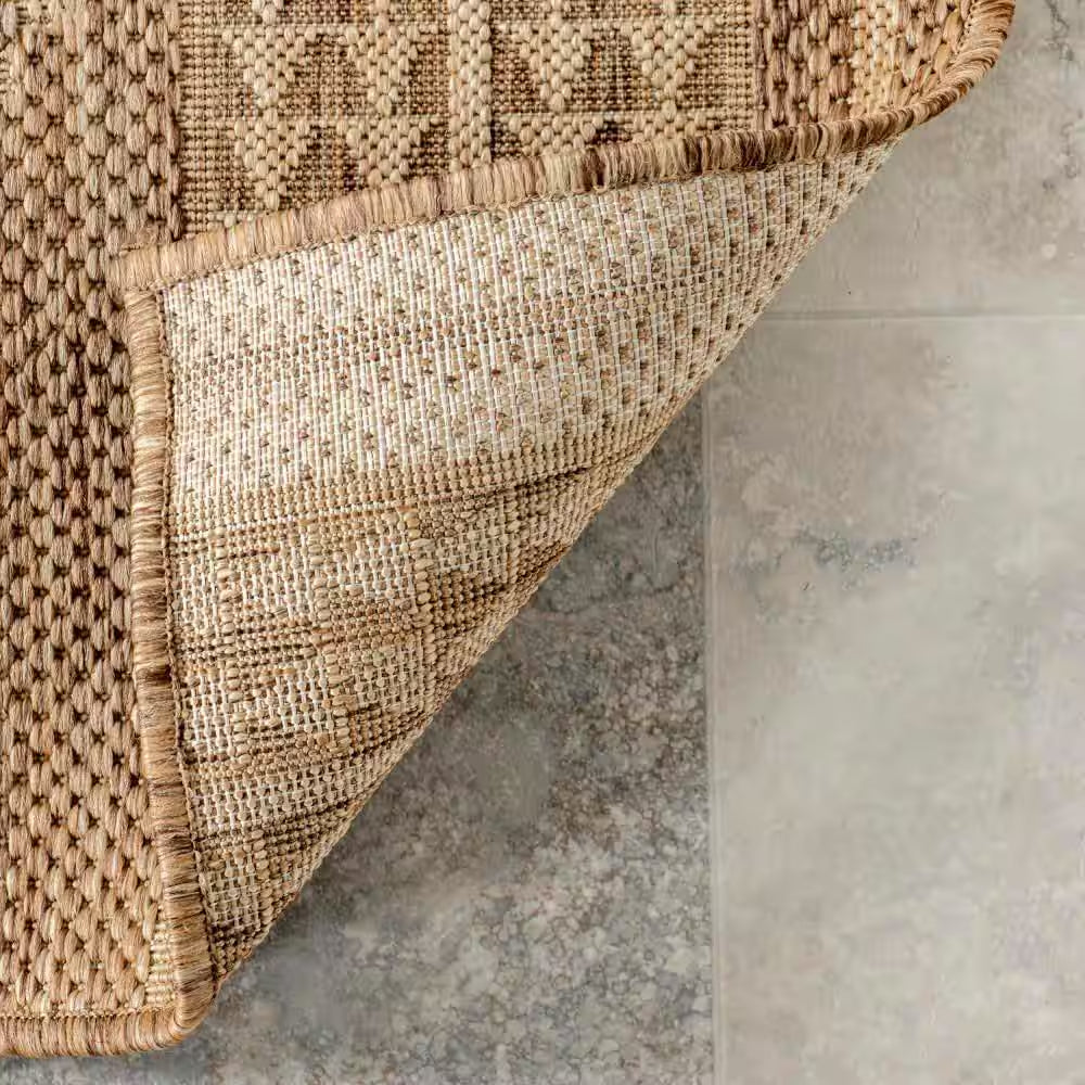 Ranya Tribal Light Brown 2 Ft. X 8 Ft. Indoor/Outdoor Runner Rug