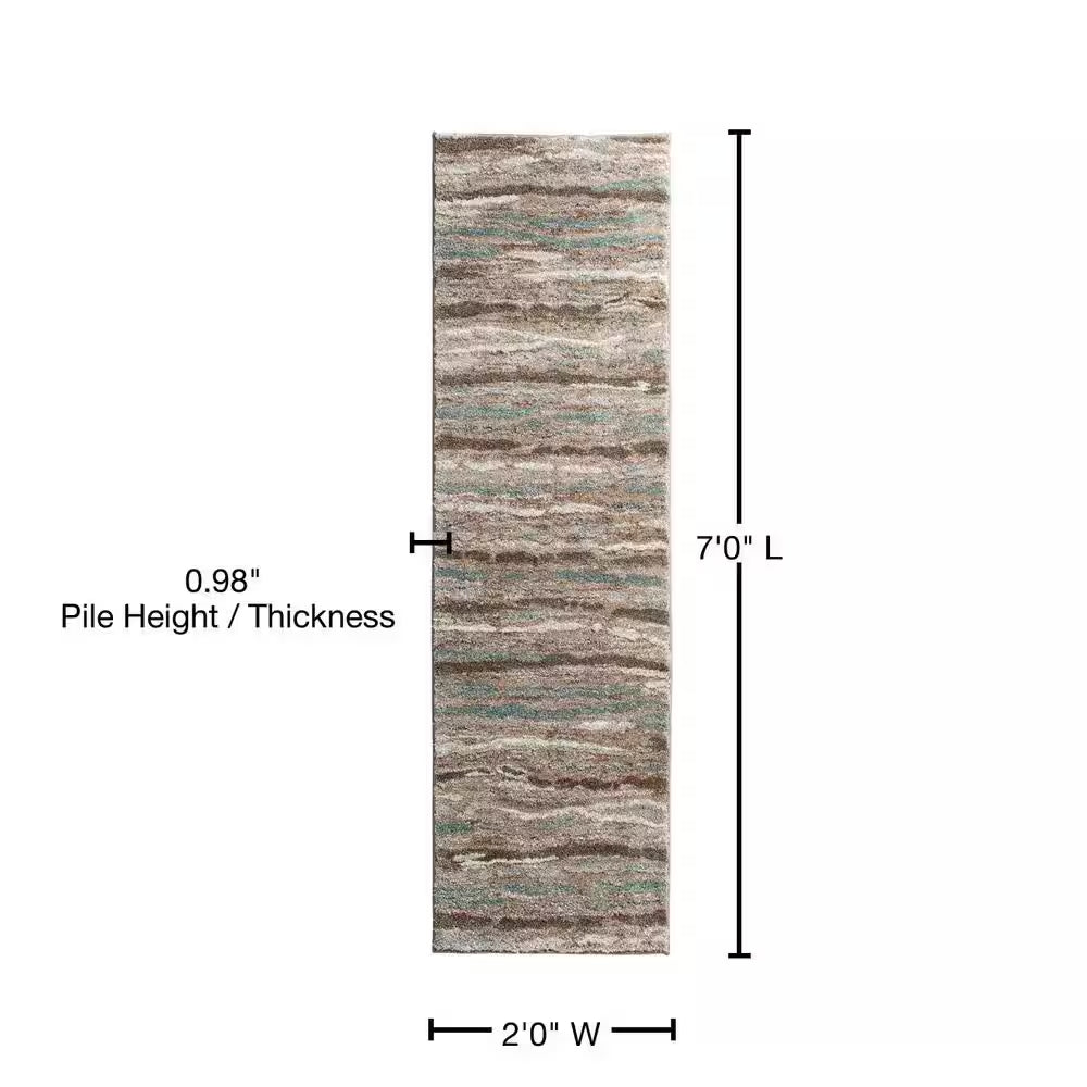 Shoreline Multi 2 Ft. X 7 Ft. Striped Runner Rug