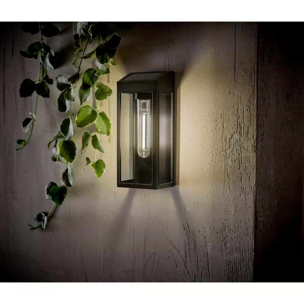10 Lumen Black LED Weather Resistant Outdoor Solar Wall Light