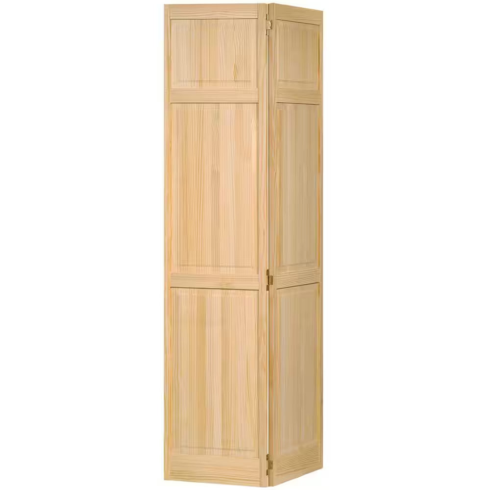 36 In. X 80 In. Traditional 6-Panel Solid Core Unfinished Wood Interior Closet Bi-Fold Door