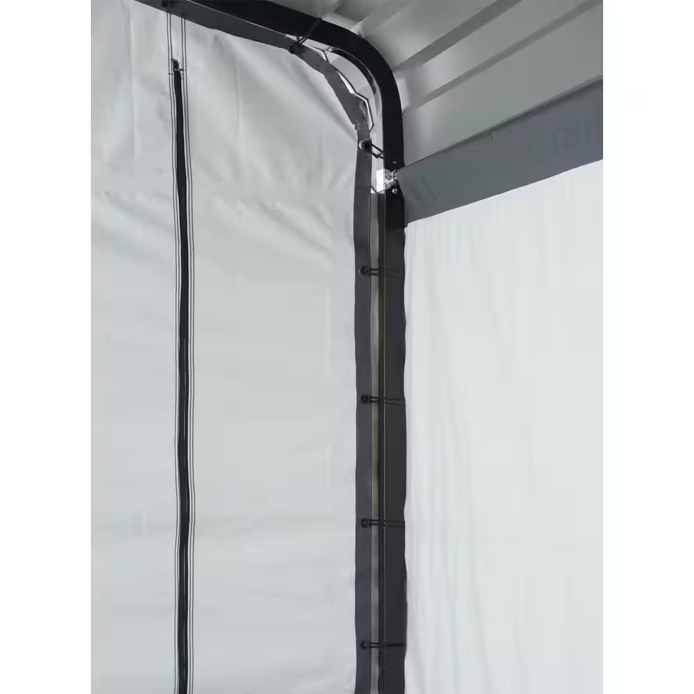 10 Ft. W X 15 Ft. D Enclosure Kit for Carport with Convenient Drive-Through Access and Heat-Sealed Seams