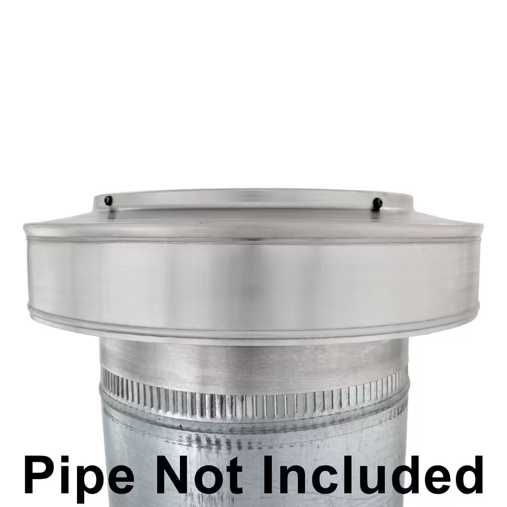 10 In. Dia. Aluminum Vent Pipe Cap in Mill Finish