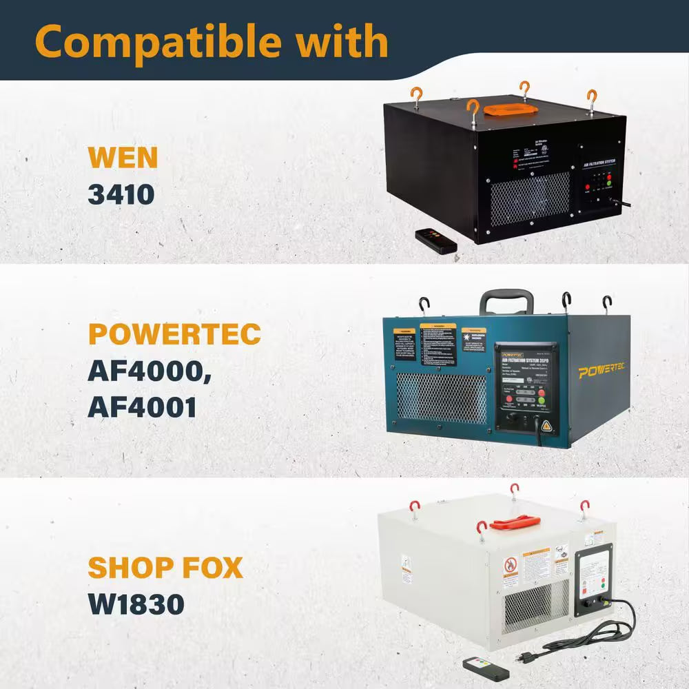 1 Micron Inner Filter for AF4000, AF4001 and WEN 3410 Air Filtration Systems