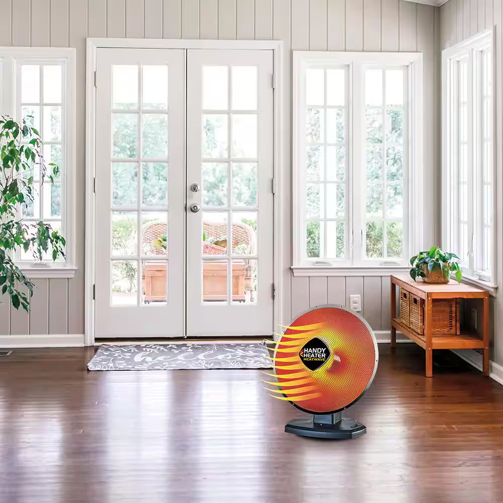 1500-Watt 18.5 In. Electric Ceramic Parabolic Space Heater with Tip-Over Safety