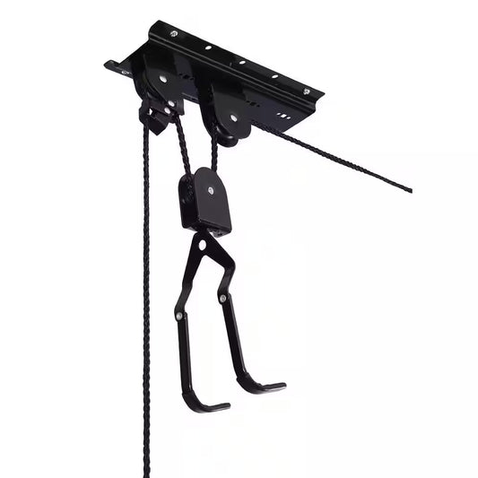 Black 1-Bike Ceiling Mount Garage Bike Rack