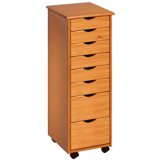 Pine Mobile Storage Roll Cart