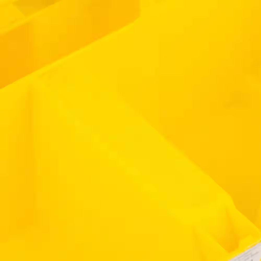 10.25 In. 4-Compartment Bucket Stacker Small Parts Organizer for Bucket Storage in Yellow