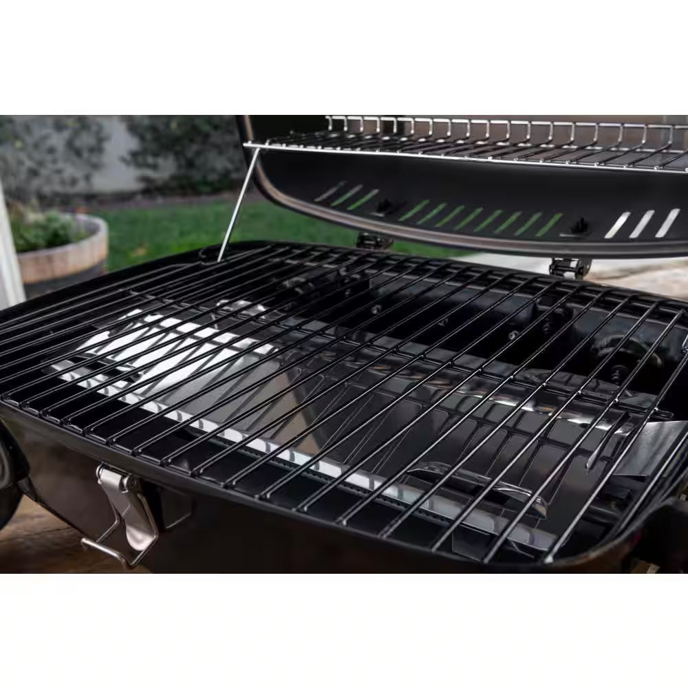 1-Burner Portable Propane Gas Table Top Grill in Black