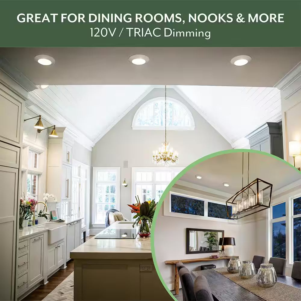 Altair 4 In. Surface Mount Downlight Integrated LED Recessed Trim Light 850 Lumens 10-Watts Adjustable CCT Wet Rated
