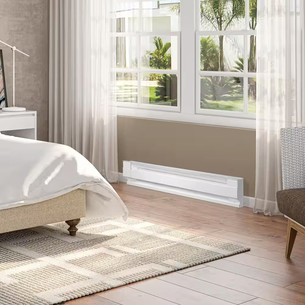 48 In. 240/208-Volt 1,000/750-Watt Electric Baseboard Heater in White