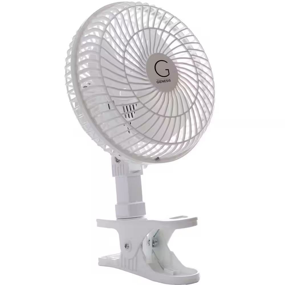 6 In. Convertible Table-Top and Clip Fan in White