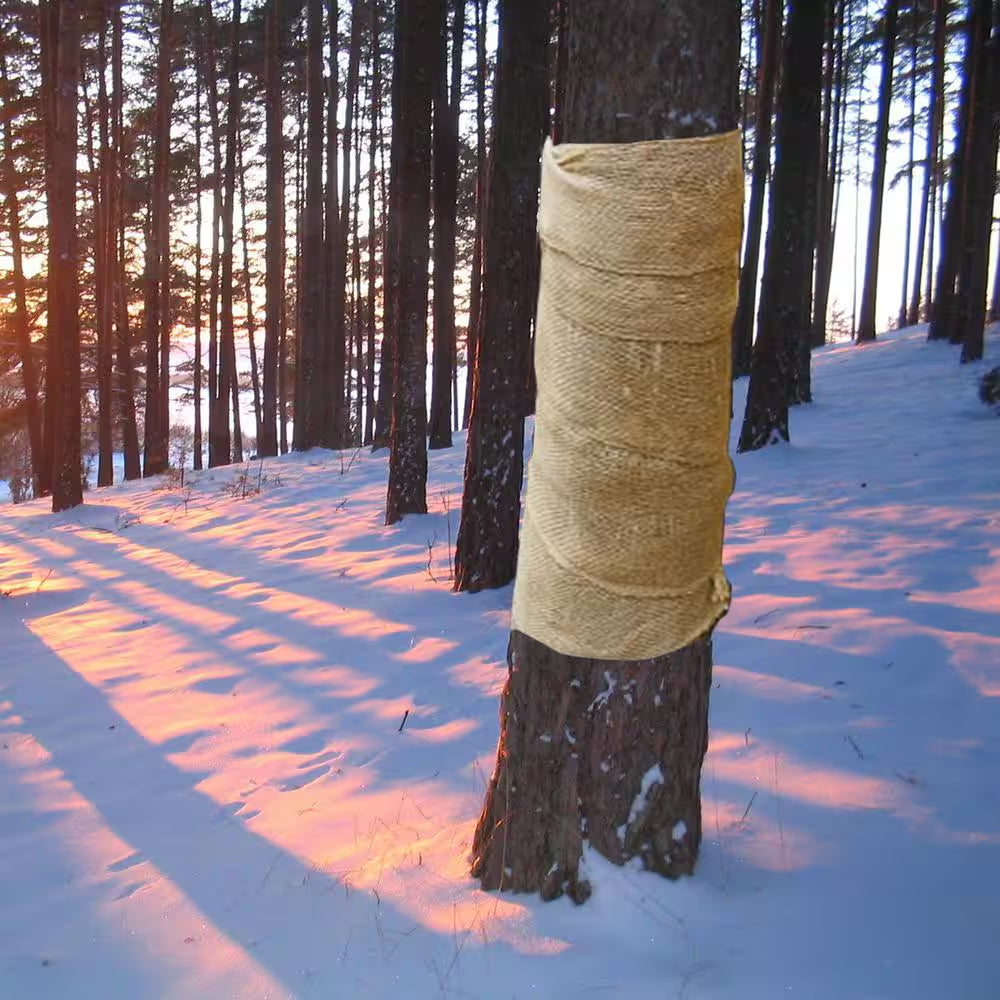 63 In. X 25 Ft. Gardening Burlap Roll - Natural Burlap Fabric for Weed Barrier, Tree Wrap Burlap, Rustic Party Decor