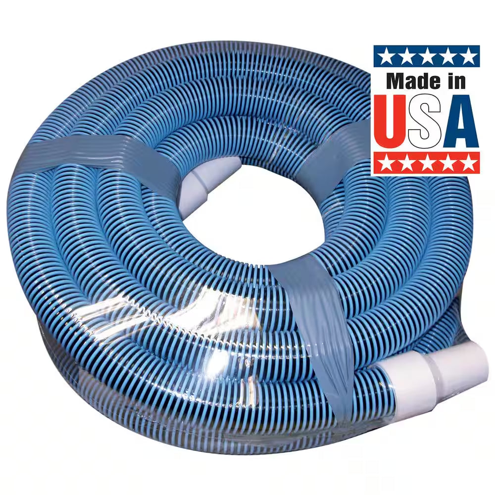 1-1/2 In. X 30 Ft. Heavy Duty In-Ground Pool Vacuum Hose with Swivel Cuff