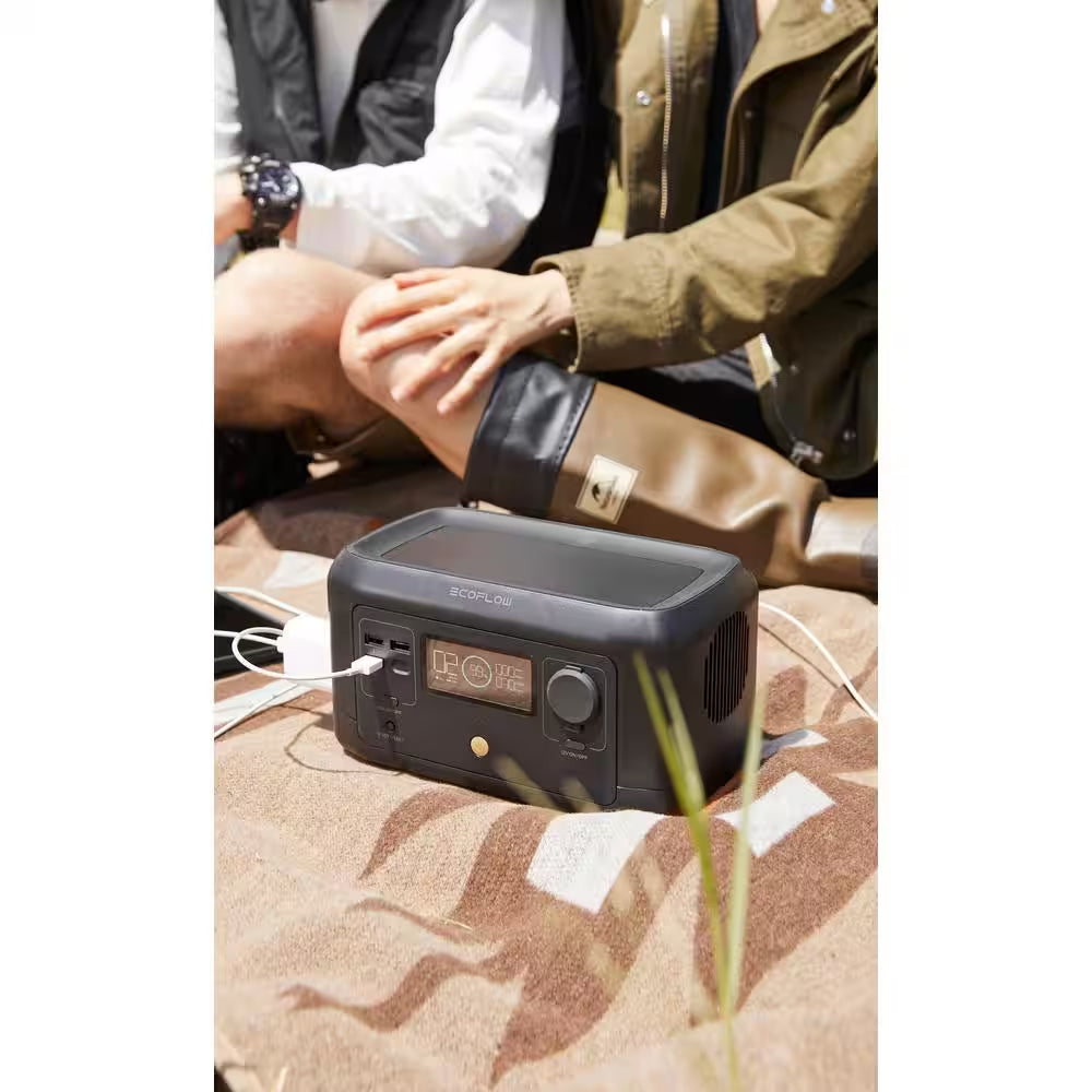 300-Watt Continuous 500-Watt Peak Push Button Start, 210Wh Solar Generator with Fast Recharging