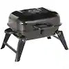 14 In. Iron Porcelain Portable Folding Outdoor Tabletop Charcoal Barbecue Grill in Black with Compact Design