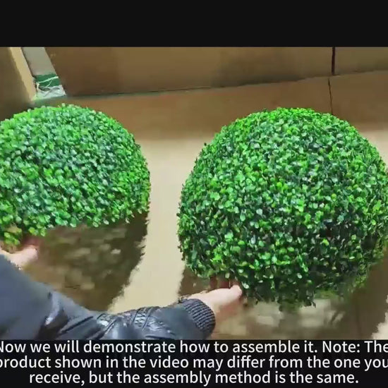 VEVOR Artificial Boxwood Topiary Balls 16 in. 2 Pieces