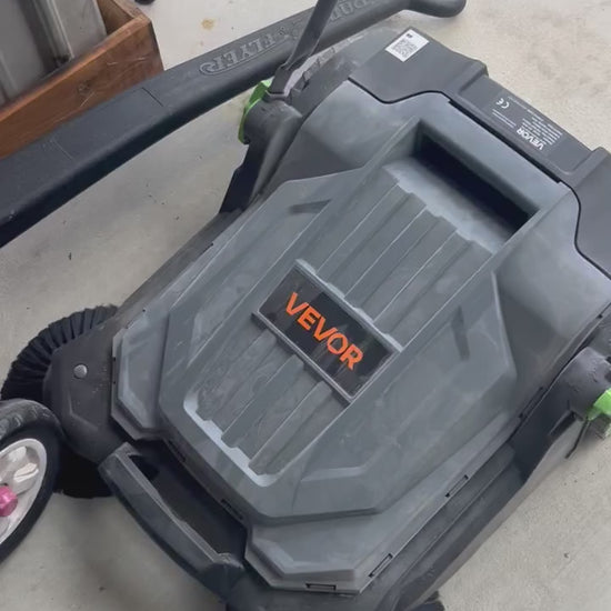VEVOR Walk-Behind Hand Push Floor Sweeper 25.6 in. 5 gal.