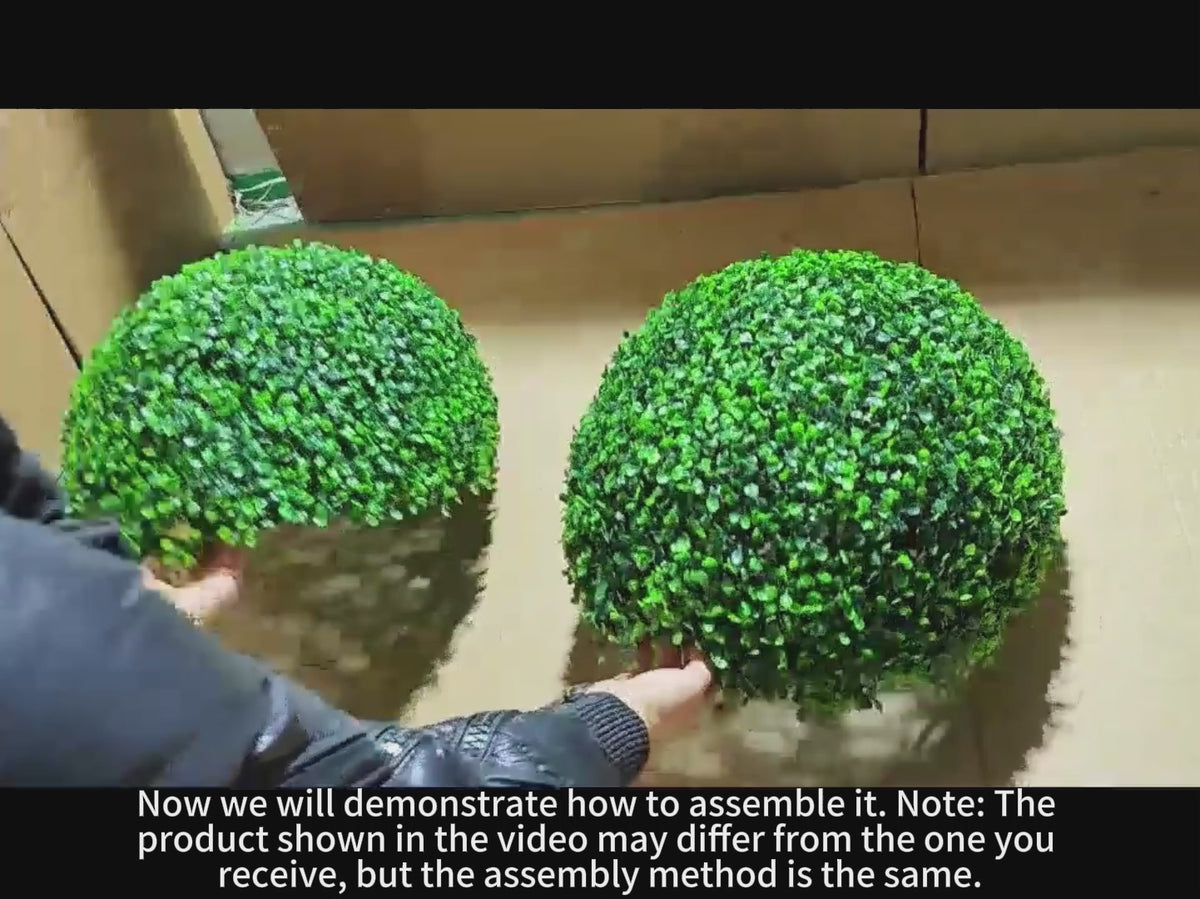 VEVOR Artificial Boxwood Topiary Balls 20 in. 2 Pieces