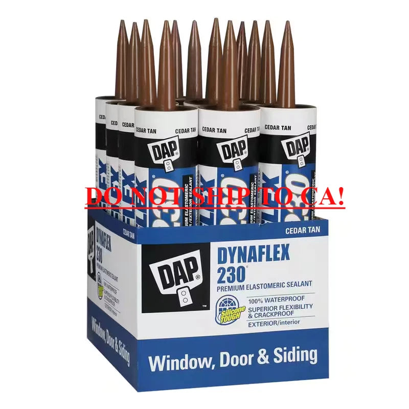 Dynaflex 230 10.1 Oz. Cedar Tan Premium Exterior/Interior Window, Door and Trim Sealant (12-Pack)