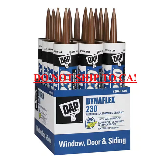 Dynaflex 230 10.1 Oz. Cedar Tan Premium Exterior/Interior Window, Door and Trim Sealant (12-Pack)