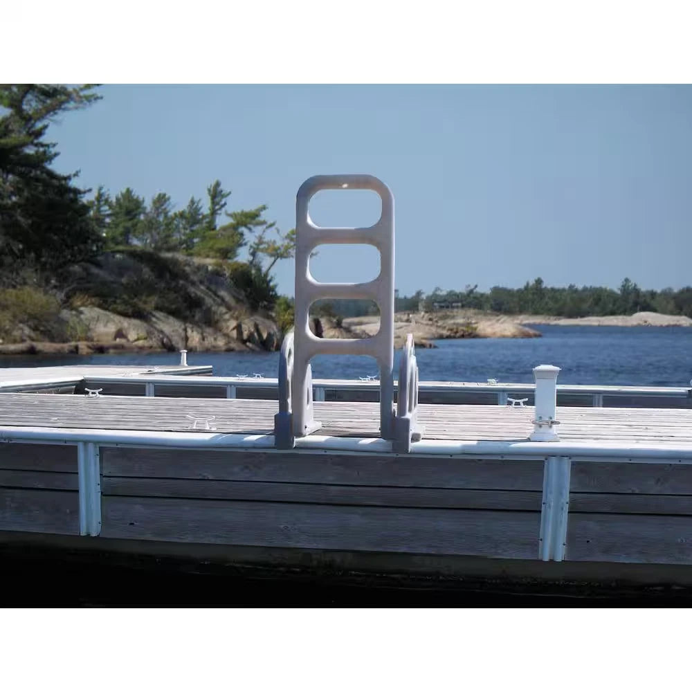 Dock Ladder 4 Step Wide Flip-Up Polyethylene Dock Ladder