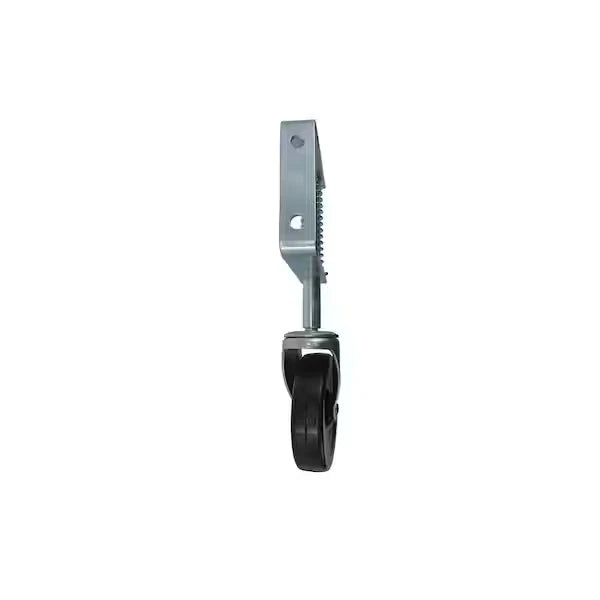 4 In. Black Hard Rubber and Steel Swivel Gate Caster with Adjustable Spring Bracket and 125 Lb. Load Rating