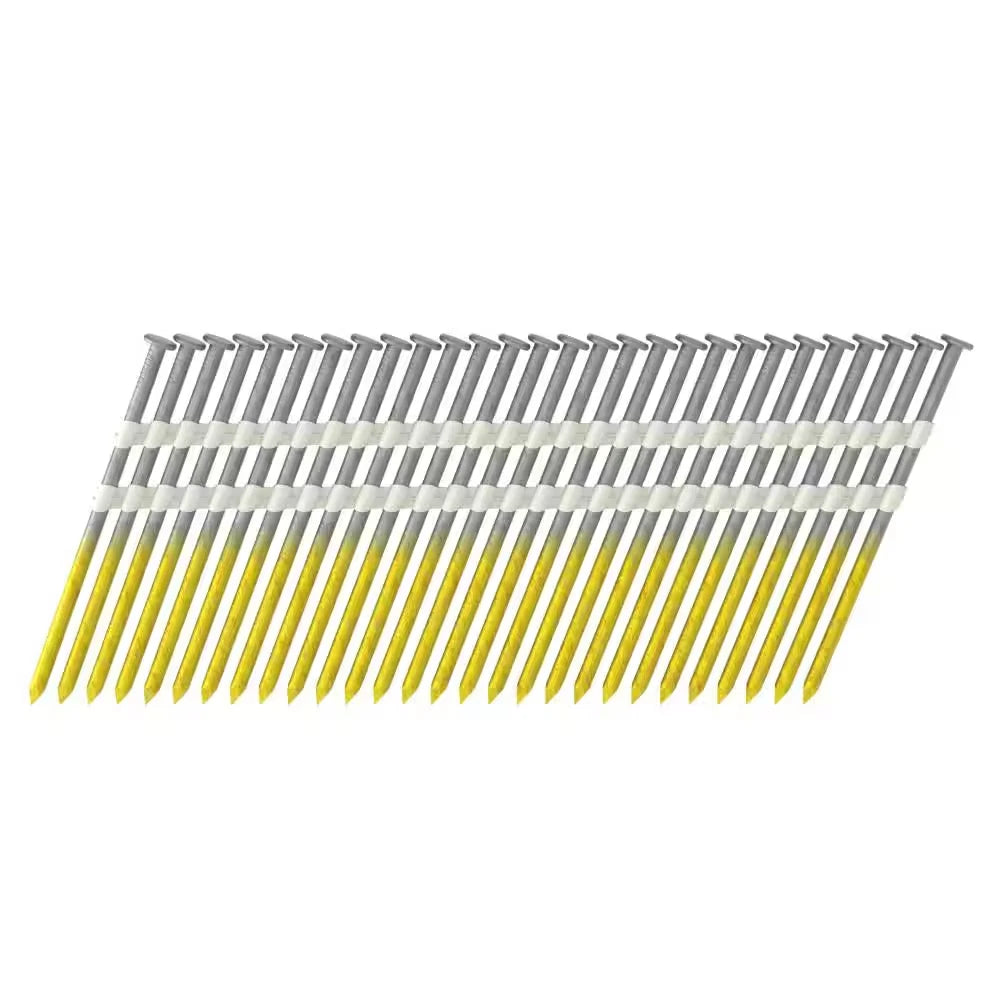 3-1/4 In. X 0.131 In. 21° Plastic Collated Exterior Galvanized Smooth Shank Framing Nails 1000 per Box