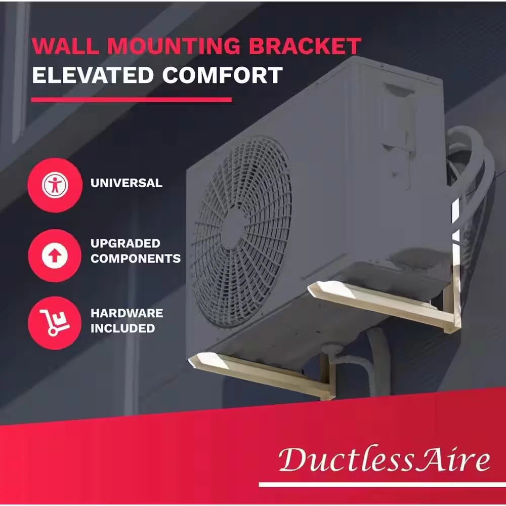 9000 - 36000 BTU Outdoor Wall Mounting Bracket for Ductless Mini Split Air Conditioners and Heat Pumps