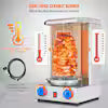 Shawarma Grill Machine 13 Lbs. Portable Natural Gas Grill in Stainless Steel with 2 Burners Vertical Broiler