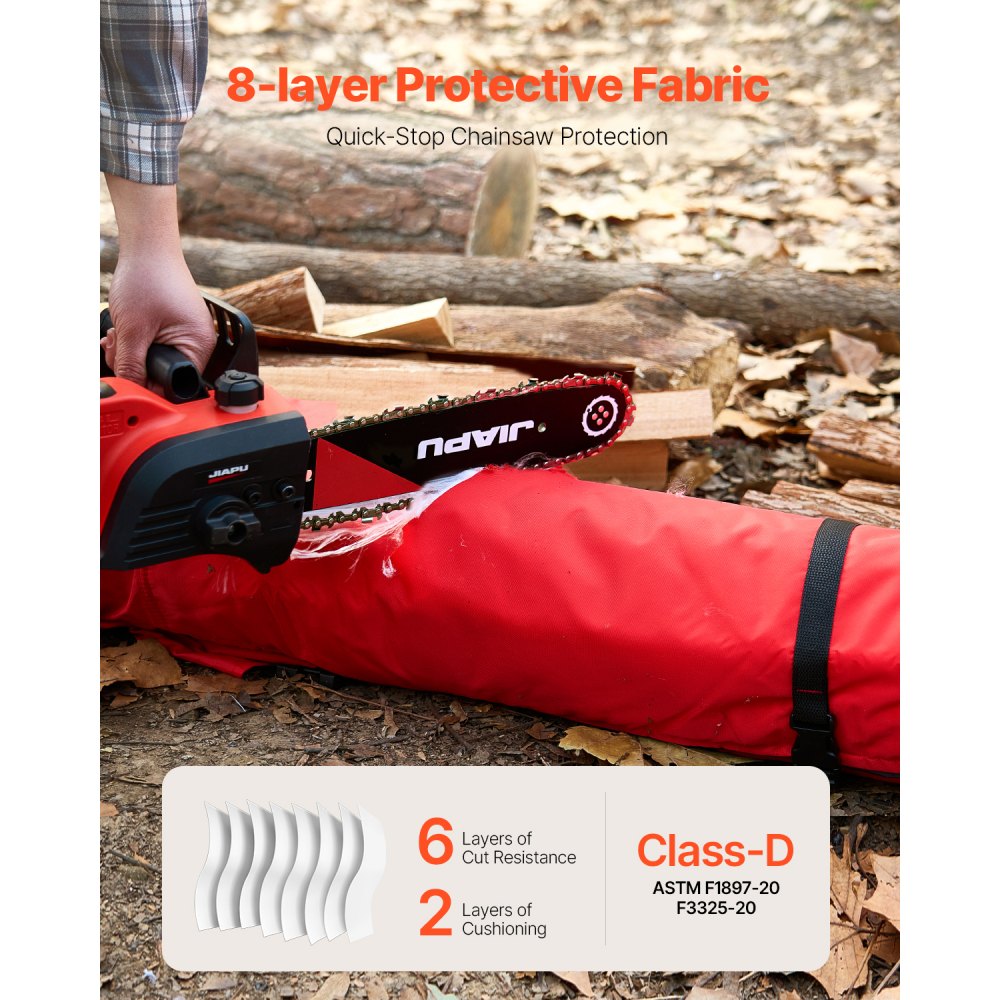 VEVOR Chainsaw Chaps Class D 8 Layers Wrap
