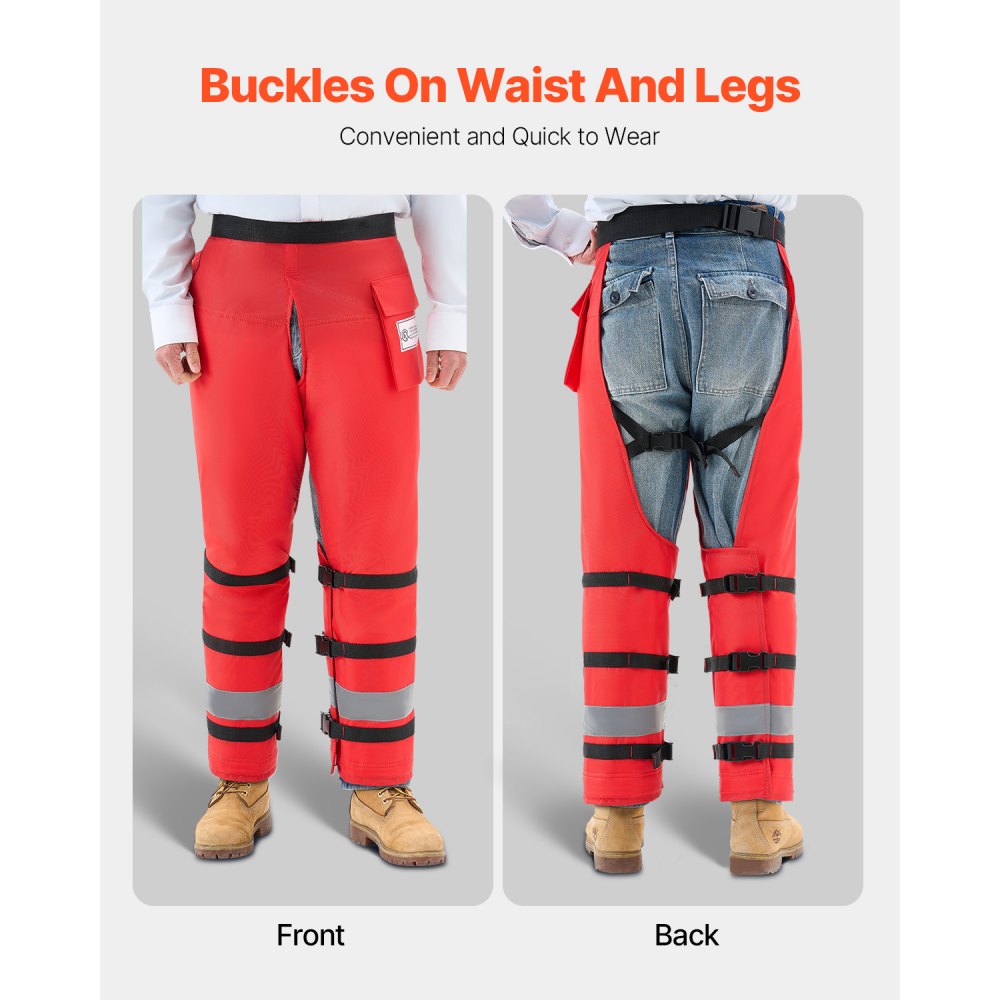 VEVOR Chainsaw Chaps Class D 8 Layers Wrap