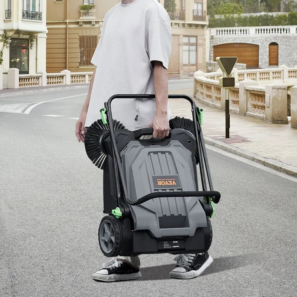 VEVOR Walk-Behind Hand Push Floor Sweeper 25.6 in. 5 gal.