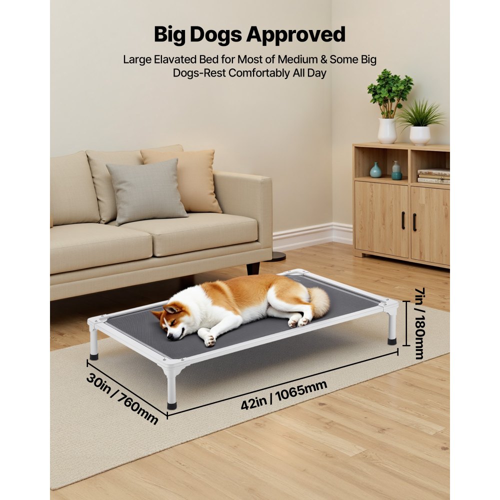 VEVOR Elevated Dog Bed Large Aluminum Frame