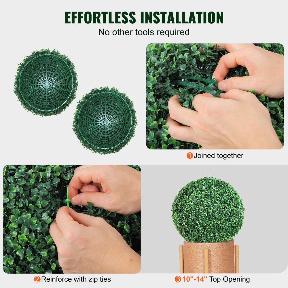 VEVOR Artificial Boxwood Topiary Balls 16 in. 2 Pieces