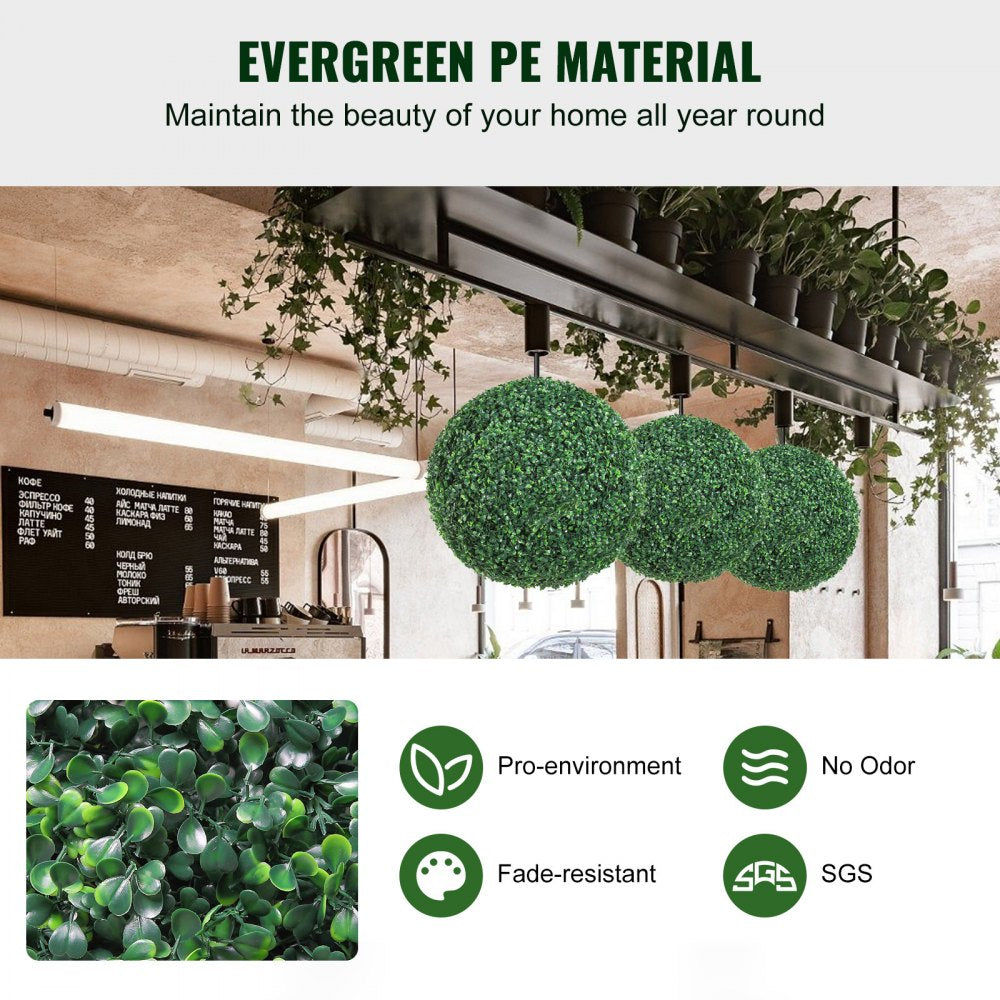 VEVOR Artificial Boxwood Topiary Balls 20 in. 2 Pieces